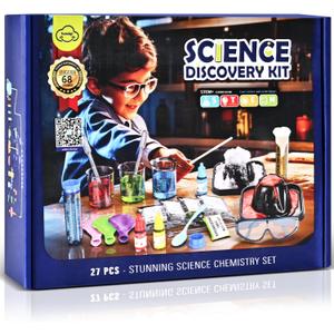 Science Kits for Kids 68 Lab Science Experiments Educational Scientific Toys, STEM Activities Educational Scientist Toys Gifts for Boys Girls Chemistry Set Volcano Eruption Activities Science Project