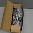 Canlierr 24 Pieces 5.7 Inch Christmas Poinsettia Flower Christmas Glitter Artificial Flower with Clips Xmas Tree Ornament for Wreath Garland Party Decor (Black and White Buffalo with Silver Petals)