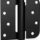 Goldenwarm 2pack Satin Nickel Brushed Door Hinges 4 Inch Self Closing Spring Door Hinge with Square & 5/8" Radius Corners - Adjustable Door Closing, Residential & Heavy-Duty Door Hardware