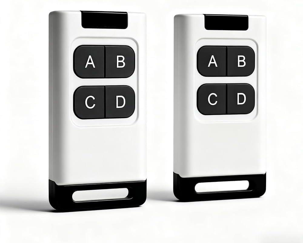 Universal Duplicator Remote Garage Door Remote, 433.92 Mhz Remote for Gate, Remote Control Key Fob, Replacement Garage Door Electric Gate, Cloning Remote Control Keychain(2 PCS)