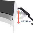 Ergotron HX HD Premium Heavy Duty Gaming Monitor Arm, Single Monitor Desk Mount for 1000R Curved Ultrawide Monitors Up to 49 Inches, 28 to 42 lbs, VESA 75x75mm or 100x100mm HD Pivot, Matte Black, HD Pivot