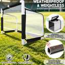 Foldable Aluminum Soccer Goal with Carrying Bag - Portable Pop Up Football Net, 10-Sec Quick Setup Training Goal for Backyard Athletes & Adults, Multiple Sizes (4'x2.6', 5'x3', 6'x4')