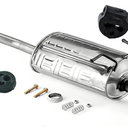 100% Stainless Steel Rear Exhaust Muffler for 2007-2011 Honda CR-V CRV3 | 409 Stainless Steel, Gasket + Bolt Kit + Exhaust Rubber Hanger, For 2007-2011 Honda CR-V 2.4L,Direct Fit,Bolt On OEM