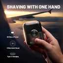 Cordless Electric Shaver for Men: Compact Foil Razors with 4 Floating Blades - 2 Speeds & LED Screen, IPX7 Waterproof Facial Trimmer, USB-C