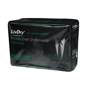 Protective Underwear: BLACK 14 Count