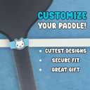 Pickleball Paddle Grip Band Fun Bunny & Dog Design Anti-Slip Silicone Ring for Handle Grip, Personalize & Identify Your Paddle Cute Pickleball Accessory for Men & Women