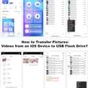 MFi Certified 256GB Flash Drive for iPhone Photo Stick, USB Memory Stick High Speed iPhone Flash Drive, External Memory Storage USB Stick Thumb Drive for iPhone/iPad/Android/PC (Metallic Silver)
