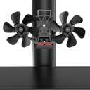 HIDALIFE Wood Stove Fan Heat Powered, Magnetically Flue Pipe Mounted Dual Motor 12 Blades Fan, Non Electric, Silent Thermal for Gas Pellet Wood Burner Tent Stove Accessories
