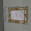 eletecpro 5x7 Vintage Picture Frame with Real Glass Cover, Ornate Antique Photo Frame, Display 5x7 Picture for Tabletop or Wall Hanging Horizontal & Vertical, Gold Home Decor for Gallery Art
