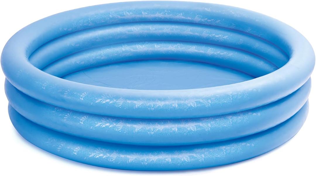 INTEX 58446EP Crystal Blue Inflatable Kiddie Swimming Pool, 66in x 15in