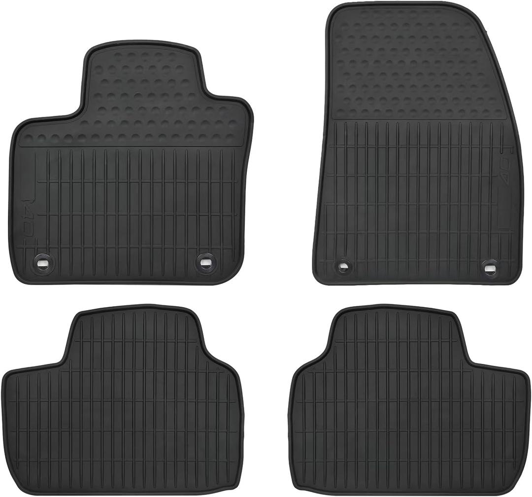 Car Floor Mats Custom Fit for Volvo C40/XC40 Recharge 2025 2024 2023 2022 Black Rubber Auto Liner Mats All Weather Protection Odorless