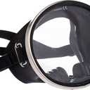 Scuba Diving Mask, Oval Tempered Glass Snorkel Mask with Comfortable Classic Rubber, Snorkeling Gear for Adults, Swimming & Freediving Goggles for Underwater Vision (Black)