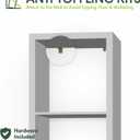 Furinno Cubic Extra Thick 2-Cube Closet Organizers and Storage, Light Grey, 14.57"D x 15.87"W x 29.92"H