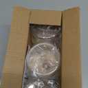 Tbestmax 10 Oz Cotton Swab/Ball/Pad Holder, Qtip Apothecary Jar, Clear Bathroom Containers Dispenser for Storage 3 Pack Wood Lids