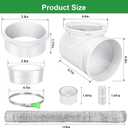 90 Degree Dryer Vent Elbow with 10ft Dryer Hose, Dryer Vent Duct Connector Kit, 90 Degree Dryer Vent Tight-Fit Connector Elbow for 4 Inch Dryer Duct Vent Hose.