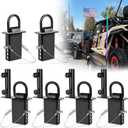 6Pcs Stake Pocket D Rings with Flag Pole Mount 2Pcs Heavy Duty Removable D-Ring Stake Pocket Tie Down with Anti-Loss Cord for Utility Trailers and Flatbeds for Flatbed Cargo Trucks 6 pcs