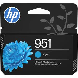 HP 951 Cyan Ink Cartridge | Works with OfficeJet 8600, Pro 251dw, 276dw, 8100, 8610, 8620, 8630 | Eligible for Instant Ink | CN050AN