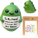 4 x Funny Gifts for Friends,Best Friend Birthday Gifts for Women Friendship,3.2 Resin Positive Dinosaur Figurine Home Decor,Cute Fun Emotional Support Gift Ideas