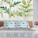 Duotone Blue Nautical Starfish Throw Pillow Covers,Dark Blue Coastal Stripe Cushion Cover Digital Blended Hidden Zipper Decorative Pillowcases for Bedroom Lumbar 20X26 in 2 Pcs