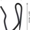 58PCS 1.2x1inch Black Metal Curtain Hooks Hardware Hanger Kitchen Bathroom Accessories