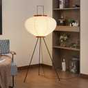 Paper Floor Lamp, Noguchi Rice Paper Lamp for Wabi Sabi Decor, Rice Paper Floor Lamp for Bedroom/Living Room