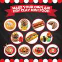 Original Stationery DIY Air Dry Clay Kit - 10 Colors, 19+ Pieces, World Food Style, Ages 7+ - Mini Food Making Kit for Kids & Air Dry Modeling Clay Set