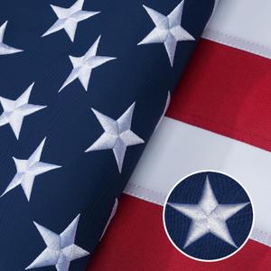 American Flag 3x5 Ft Indestructible Outdoor, Long Lasting, Heavy Duty, TearProof Polyester, Fade Resistant, High Wind US Outside Flags with Embroidered Stars, Sewn Stripes, Brass Grommets