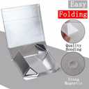 UoeRing 1 Extra Large Silver Gift Box 20x16x7 inch Luxury Gift Box for Presents with Magnetic Closure Lid Collapsible,Birthday,Christmas,Contains Card, Ribbon,Tissue Paper,Shredded Paper Filler