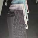 Wireless Keyboard and Mouse Combo - Full-Sized Ergonomic Keyboard with Wrist Rest, Phone Holder, Sleep Mode, Silent 2.4GHz Cordless Keyboard Mouse Combo for Computer, Laptop, PC, Mac, Windows -Trueque (1 PACK, Black)