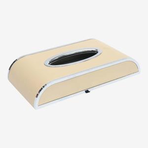 Leather car Tissue Holder for car Interior, Multi-Function car Visor Tissue Holder, Armrest & Back Seat Tissue Box for car, car Kleenex Holder (Beige Flat)