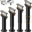 Abiglifty 7.08-13 Inch Bed Frame Legs, 4Pcs Adjustable Bed Support Legs, Metal Bed Frame Support Legs, Non-Slip Bed Legs Replacement, Heavy Duty Furniture Legs for Sofa/Cabinet/Couch/Dresser/Table