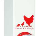 RentACoop 10lb High Rise BPA-Free Single-Port Chicken Feeder - Includes Anti-Roost Lid, Rain Hood, and Mounting Hardware - Suitable for 12 Week or Older Chickens, Adult Chickens, and Poultry