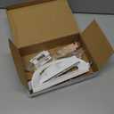 ALLYWASAI Patio Sliding Door Handle Set with Mortise Lock, Face Plate and Keeper, Replacement Handle Lock Set Fits Door Thickness from 1-1/2" to 1-3/4", 3-15/16" Screw Hole Spacing, Non-keyed, White