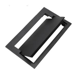 Coated Sand Casting Cast Iron Fireplace Ash Dump Door, 4 1/2 by 8 5/8 Inch, Black