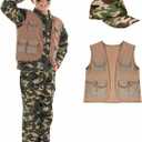 fun shack Boys Army Costume, Kids Military Costume, Boys Camo Costume, Soldier Costume for Kids, Boys Army Uniform (X-Large)