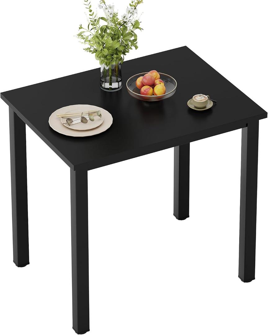 Need Dining Table Small Computer Desk for Home&Office- 31.5" Length Small Writing Desk Gaming Desk Students Laptop Use, Black Desktop & Black Frame AC3CB(80 * 60), 31.5x23.6 Inch