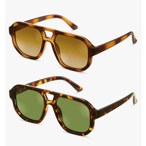 livho Trendy Polarized Square Aviator Sunglasses Women Men Square Eyewear Frame, Retro Sun Glasses for Women Men 2025 Shades