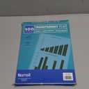 Samsill 100 Pack Transparent Printer Sheets, Projector Film, Clear Transparency Film for Laser Jet Printers, 8.5 x 11 Inch Sheets - Black Image Only,