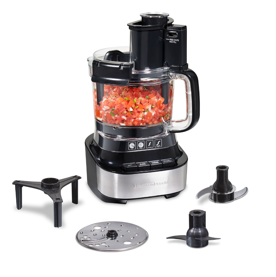 Hamilton Beach  10-Cup Stack & Snap™ Food Processor with Bowl Scraper, Black, 70822FG