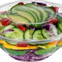 Comfy Package [24 oz. - 50 Count] Clear Plastic Salad Bowls with Lids, Disposable Salad Containers for Lunch - Perfect for Takeout, Salads, and Meal Prep
