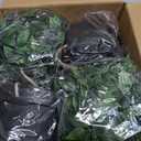 Fake Hanging Plants Indoor - 2 Pack Faux Greenery Plant for Home Decor Artificial Potted Vines with Black Plastic Planter for Bedroom Living Room Garden Front Porch Table Shelf Wall Decoration