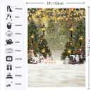 Winter Snow Scene Backdrop 5x7FT Snowflake Christmas Tree Glitter Bokeh Portrait Photography Background Winter Holiday Xmas Party Decorations Supplies Photo Props (5x7FT: 60x84 inch)