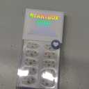 BTArtbox Press On Nails Short - Pathside Lilac, Lamp-Curable 4-Week Wear Flower White Almond Press On Nails with Glue and Adhesive Tabs, Easy-to-Apply in 16 Sizes - 32 Nails All-in-One Kit