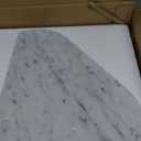 Carrara White Marble Corner Shelf, 100% Natural Marble, Polished, 8"x8"x3/4", Carrara White Marble Corner Shelf for Shower Enclosure Decor, 1 Sheet