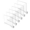 Acrylic Shelf Dividers for Closet Organization, Closet Shelf Organizer Closet Separator for Wood Shelves Clear Shelf Dividers for Closets (6 Pack)