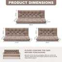 Porch Swing Cushions,Outdoor Cushions 3 Seater Replacement with Backrest, Waterproof Thickened Bench Cushion with Ties for Porch, Patio,Outdoor, Backyard and Garden (Khaki 40 * 40 in), 40x 40 inches