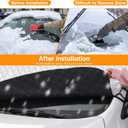 Car Windshield Snow Ice Cover, Magnetic Windshield Cover for Ice and Snow with Side Mirror and 5 Layers Protection, Windshield Sun Shade Foldable or Most Standard Cars, SUV