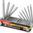 HORUSDY Tamper Proof Star Key Set (Folding) Security Torx Key Set Sizes Include T-6 to T-30
