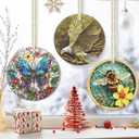 3.5" Ceramic Bald Eagle Ornaments for Christmas Tree, Christmas Ornament, Heirloom Keepsake, Gift Exchange, Gift Idea, Bauble Present