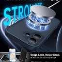 4 x Magnetic Shockproof for iPhone 17 Case,[Full Camera Protection][Compatible with Magsafe][Non-Slip][Mil-Grade Protection]Slim Anti-Yellow Translucent Matte Phone Case for iPhone 17,Midnight Blue